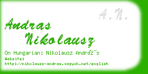 andras nikolausz business card